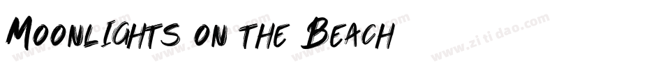Moonlights on the Beach字体转换